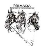 Logo featuring three horse heads in a row above the outline of the Nevada state, with the word Nevada at the top.