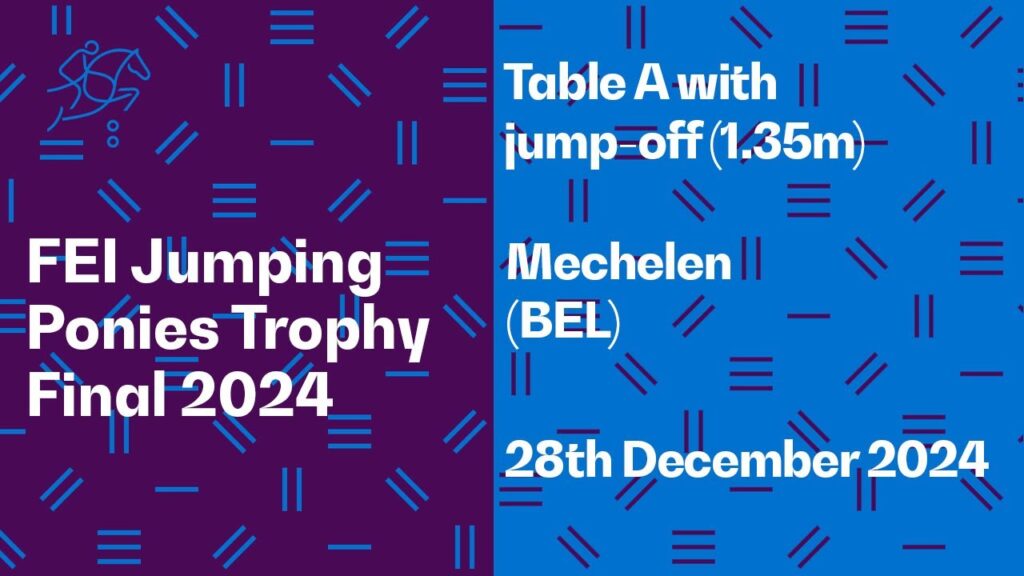 🔴 LIVE | Table A with jump-off (1.35m) - FEI Jumping Ponies Trophy Final 2024