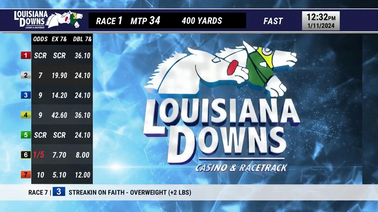 Louisiana Downs January 25th, 2024 Total Horse Channel Equestrian TV