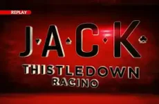 Jack Thistledown Racing logo on a red background with a Replay badge in the corner.
