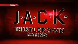 Jack Thistledown Racing logo on a red background with a Replay badge in the corner.