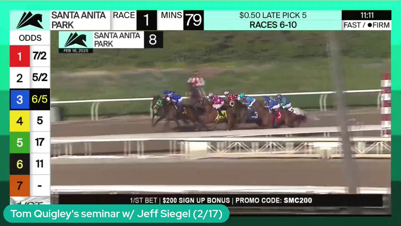 Santa Anita Park Tom Quigley’s seminar w/ Jeff Siegel (2/17)